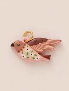 1pc Fashion Printed Moon One Eyed Palm Heart Shaped Bird Mushroom Orange Soda Sour Cucumber DIY Pendant, Plated With 18K Gold, DIY Jewelry Accessories, Necklace Accessories, Bracelet Accessories, Earring Accessories, Keychain Accessories, Bag Accessories, Women's Jewelry Accessories, Wallet Accessories, Small Pendant, Gift.