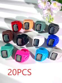LED Finger Ring Counter, Elastic Ring Counter With Digital Display, Electronic Hand Tally Counter, Counting Ring Counter, Counting Clicker For Warehouse Inventory - Multicolor - View 14