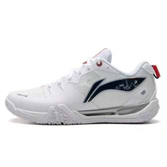 LINING Men & Women Badminton Shoes, Synthetic Leather Upper, Rubber Outsole, Suitable For Daily Casual, Training And Match, Standard White, AYZU001-1