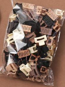 30/25/20/15/10/5pcs Small Versatile Fashion Hair Clip For Women; Mini Hairpin For Bangs; Simple Hair Clip For Messy Hair; Vintage Hair Clip For The Top Of The Head; Suitable For Commuting To Work, Going Out, Traveling, Gatherings, And Dining; Can Be Used With Facial Cleansing, Makeup, And Masks; Pair With Clothes; Wear With Hair Accessories. Claw Clips Winter Hair Claw - Multicolor - View 6