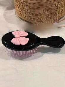 1pc Cute Pink Bow Inflatable Hair Cushion Brush, Portable Massage Brush Mini Comb Suitable For Girls, Brush, Hair Brush, Hair Tools, Hair Products, Hair Care, Hair Brush, Mini Hair Brush, Curling Products, Christmas, Salon, Beauty, Curling Brush, Small Comb, Hairstyle, Beauty - Multicolor - View 7