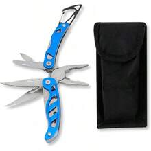 CM-TOP Multiherramienta Herramientas Multiuso De Acero Inoxidable Con Navaja Plegable Herramienta Multiusos De Bolsillo Llave Abrelatas Camping Supervivencia de alta calidad (MARTILLO) - Cuchillo - Ver 2