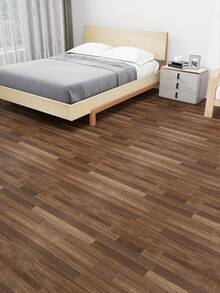 ucdfi 1 Roll Vinyl Flooring Thickened Wood Grain PVC Self-Adhesive Stickers Waterproof Floor Wall Decals For Indoor Home Decor Wall Paper Wallpaper Peel And Stick Waterproof And Wear-Resistant Stickers Wall Stickers Wall Decor Room Decor - Mocha Brown - View 12