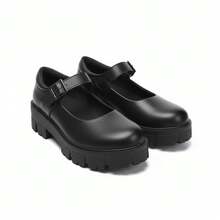 Mary Jane Doll Shoe Tractor Women's Black Synthetic Dress Shoe - 黑色 - 查看 5