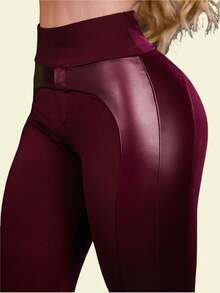 LEGGINGS THAT LIFT THE BUTT, WORKED OUT, SUPER SHAPING RIDING STYLE - Marsala Cirre Smooth - View 1