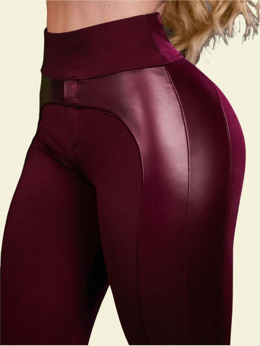 LEGGINGS THAT LIFT THE BUTT, WORKED OUT, SUPER SHAPING RIDING STYLE - Marsala Cirre Smooth - View 1
