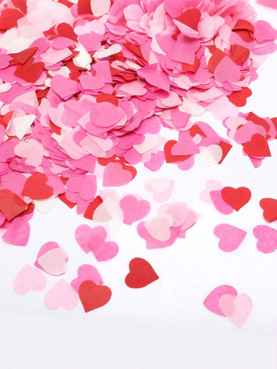1000 tờ giấy hình trái tim, giấy hình trái tim cỡ lớn dùng để trang trí bàn tiệc ngày lễ tình nhân, đám cưới, sinh nhật, tiệc độc thân, tiệc bóng bay (đỏ/trắng/hồng/đỏ hồng) - Hồng - Xem 1