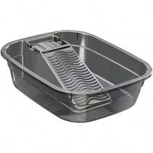 Lavabo de tabla de lavar, de lavado, portátil, práctico, ahorrador de espacio, ligero, para lavar ropa, dormitorio, tabla de fregar, lavadero, Gris - Gris - Ver 7