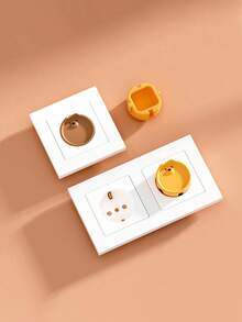 5个欧式双孔插座盖，电源安全插座保护器，家用防触电插座盖 - 均碼 - 查看 6