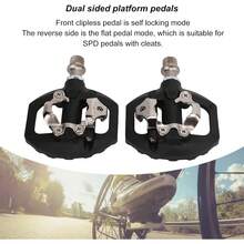 Pedales de Bicicleta, Doble Cara, Uso Múltiple, SPD Pedales sin Clip Sellados con Tacos para Bicicleta de Montaña y Ruta, for Profesionales y Ciclistas de Ocio - 1 - Ver 8