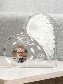 Custom Photo Your Wings Were Ready But My Heart Was Not - Memorial Personalized Custom Acrylic Plaque - Sympathy Gift For Family Members-18styles, Personalized Memorial Plaque - Sympathy Gift - Bereavement Gifts For Loss Of Loved One - Multicolor - View 19