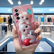 Funda Transparente de TPU Suave Antigolpes de Dibujos Animados para Oppo A3, A3 Pro, A3X, A16, A17K, A18, A38, A40, A55, A57, A57S, A58, A60, A76, A77S, A78, A79, A80 5G, A95, A98, Reno 5, 8T, 10, 11 Pro, 12, 13F, Diseño Creativo a Prueba de Golpes con Patrón de Moda CQMTKKTM42867 - Colores mixtos - Ver 3