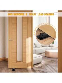 1pc High-Quality Large Heavy-Duty Rubber Door Stopper - Provides Extra Grip, Adjustable And Flexible, Extra Large Non-Slip Door Stopper - Heavy Duty, Sturdy Rubber Wedge For Secure Door Opening, Ideal For Home & Office Use, Door Stopper Wall Protector,Leaves No Marks Of Scuffing, Easy To Keep Doors Open - Suitable For Home And Office Use - Multicolor - View 4