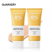 QUARXERY Crema Hidratante Coloreada con Niacinamida 8% Glycerina - Corrector de Tono para Piel Sensible Sin Alcohol - Albaricoque - Ver 6