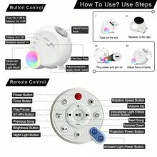 Galaxy Star Projector 2.0 - 13-In-1 Dynamic Meteor Shower & Rotating Nebula, Bluetooth Speaker With White Noise, 4K HD Starry Night Sky Projection, 360° Auto-Rotate For Bedroom/Home Theater/Nursery - 13 In 1 Disc - View 9