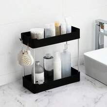 2-stöckiges Spülbeckenregal, Badezimmer Waschbecken Unterschrank Aufbewahrungsregal, Badezimmer Ablageregal, Badezimmer Kosmetikaufbewahrungsregal, Badezimmer Accessoires