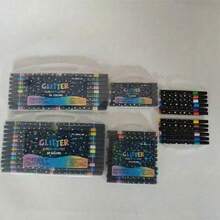 12/24/36 Peças Marcadores de Glitter de Ponta Única Cilíndricos, Novos Marcadores de Pérola, Planejador de Desenho Estudantil, Canetas Gel Coloridas, Marcadores Fluorescentes, Marcadores de Glitter, Marcadores Fluorescentes, Tinta Brilhante, Marcadores de Glitter, Canetas para Desenhar Natalinas - Multicolorido - Visão 11