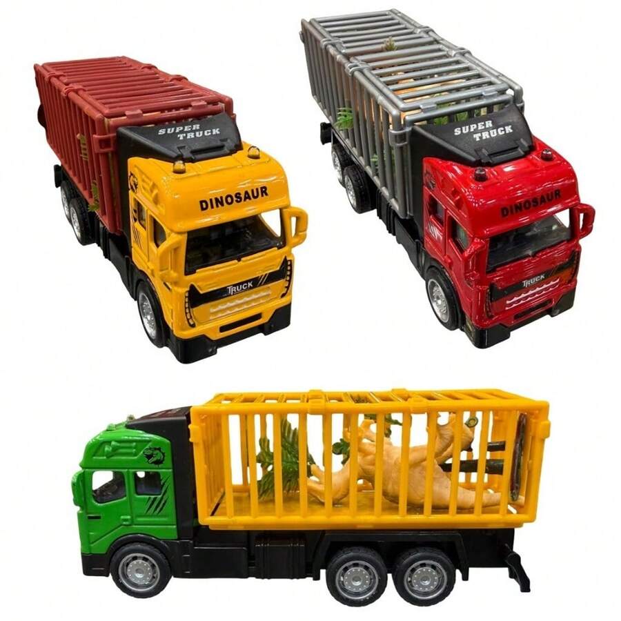 Friction-Powered Dinosaur Truck/Car – Jurassic Adventure To Collect And Have Fun With! - Random Truck (1 Unit) - View 1