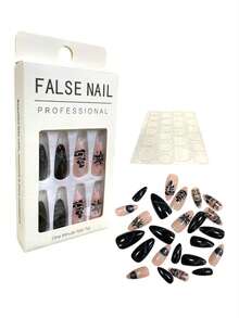 Press On False Nails - Black - View 4