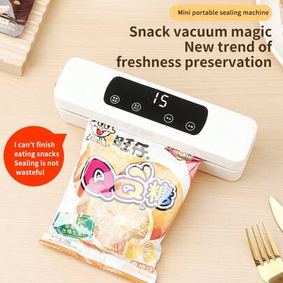 Mini Household Vacuum Sealer Machine, Food Vacuum Packaging Sealing Preservation Machine