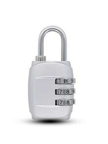 1pc Metal Password Combination Lock, 3-Digit Password Combination Padlock, Luggage Metal Password Lock, Mini Anti-Theft Lock, Drawer Lock Are Ideal Choices For Secure Travel Accessories, Suitable For Gym Lockers, Luggage And Backpacks, Portable, Tamper Proof And Compact Design, Easy To Carry Travel Essentials, Return To School Travel Accessories, Vacation And Summer Mini Travel Products - Silver - View 12