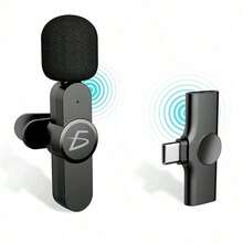 Micrófono Lavalier Inalámbrico para Teléfonos Android - Negro - Ver 8