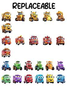 个性化定制姓名车辆挂饰 2025 卡通卡车拖拉机消防车设计 树挂家居装饰纪念品礼物 流行节日装饰品 送给孩子、家人或朋友 冬季装饰 圣诞礼物 收藏纪念品 派对装饰或礼品交换 - 彩色 - 查看 4