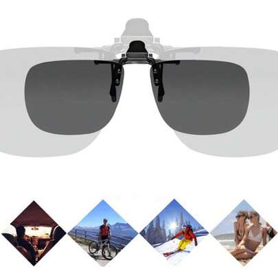 Flip Up Polarised Clip On   Sports Fishing Cycling Outdoor Large