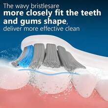 Toothbrush Heads For Sonicare Replacement Heads,Brush Heads Compatible With Philips Sonicare  Electric Toothbrush,Bamboo Charcoal Bristle,6 Count{Inchcolor_nameinch:Inch6pcsinch} - 6件 - 查看 3