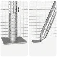 vidaXL Recinzione con pali in acciaio argento 1 x 50 m - Argento - Visualizzare 10