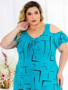 Plus Size  Dress With Thick Straps (G1-G2-G3) - 翡翠迷宮 - View 3