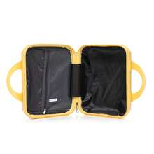 مجموعة حقائب سفر ABS دوارة من قطعتين 14"/19" مع قفل رقمي وحقيبة مستحضرات تجميل 14" - أصفر - مشاهدة 3