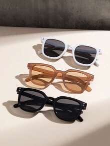1/3 Pairs Kids PC Geometric Rivet Decorated Fashion Glasses, Korean Style - Multicolor - View 6