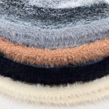 1pc, Striped Gradient Fisherman's Hat, Casual And Styling, Winter Warm Headwear, Autumn Fashion Accessory, Ladies' Soft And Warm Hat.