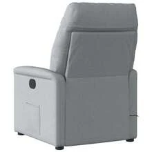 vidaXL Massagesessel Hellgrau Stoff - Grigio - Visualizzare 5