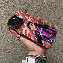 Custodia per telefono Football-G-Gavi, adatta per iPhone 16, 15, 14, 13, 12, 11 Pro Max, X, XR, XS Max, 8, 7 Plus - Custodia posteriore opaca antiurto - nero - Visualizzare 6