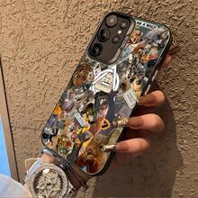 Funda de teléfono única con diseño de collage de animales y patrón de texto para Samsung Galaxy S25ULTRA, S24PLUS, S23FE, S21PRO, S22, S20+, A03S, A05S, A14, A31, A53, A34, A10, A04E, M04, A33, A35, A55, A72, A71, A70, A22, A16, A06, A20S, A54, con diseño moderno y a la moda resistente a las manchas y diseño IMD plateado colorido. - Colores mixtos - Ver 4