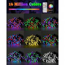 Connectable Red And White Christmas String Lights, 2Pack Total 164FT 400LED Christmas Lights For Outdoor/Indoor, Plug In Tree Lights With 8 Modes, String Lights For Christmas Decorations Holiday - APP RGB - View 5