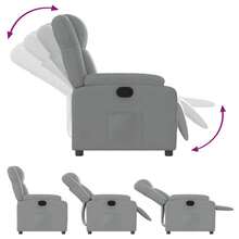 vidaXL Relaxsessel Hellgrau Stoff - Grey - View 5