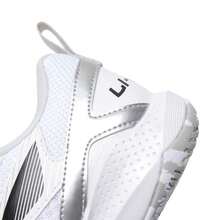 LI-NING 男女通用极简羽毛球鞋，Typhoon LITE，日常休闲训练低帮运动鞋，合成革鞋面和橡胶外底，AYTU025-1 - 黑色/標準白 - 查看 8