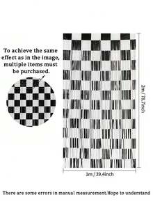 3pcs Racing Car Theme Tassel Backdrop, Suitable For Birthday Party Decoration, Size 3.28 X 6.56 Ft, Black & White Tassel Background, Photography Backdrop Props, Racing Car Theme, Fit For Baby Shower, Boy Birthday Party And More