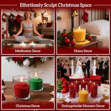 Snow Pearl Candles With Wicks – Sand Candle, Pearlescent Candle With Wicks, Wax, Refillable For Making, Weddings, Parties - Multicolor - View 6