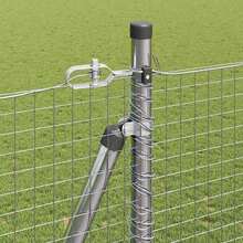 vidaXL Zaun Mit Pfosten Silber 1,4 X 25 M Stahl - Silber - Übersicht 5