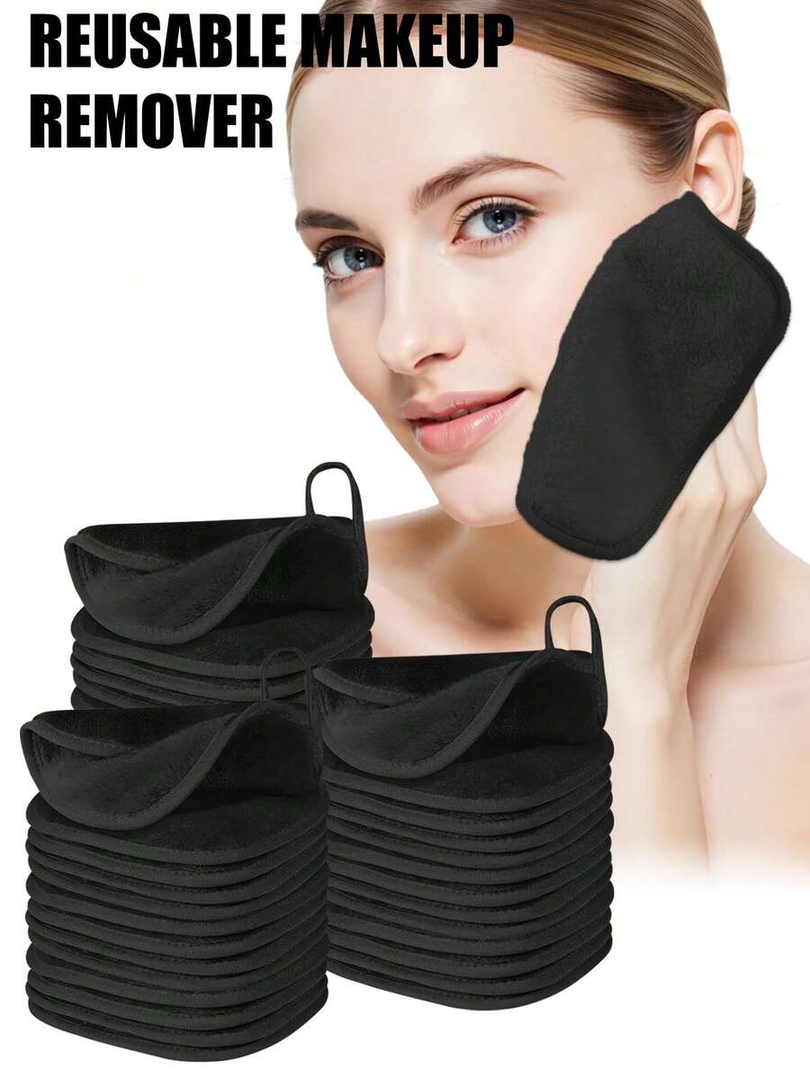 12 miếng bông tẩy trang tái sử dụng có viền, khăn lau tẩy trang mềm mại, có thể giặt được, 6/3/1 miếng