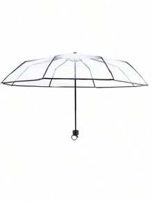 مظلة قابلة للطي شفافة مدمجة - بلاستيك متين، تصميم 8 أضلاع بإطار من الصلب، يدوي، اختيارات الربيع والصيف، هدايا لوصيفات العروس، ديكور الغرفة والنوم، الشاطئ، السفر، للرجال والنساء، العطلات، أشياء جميلة - متعدد الألوان - مشاهدة 5