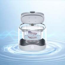 Limpiador ultrasónico  para dentaduras postizas, máquina limpiadora de retenedores de 200 ml con luz ultravioleta, máquina de limpieza de 30 W para retenedores, alineadores, aparatos ortopédicos, protectores bucales, cabezales de cepillos de dientes, cabezales de afeitadoras y joyas - Blanco - Ver 9