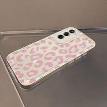 Funda de estampado de leopardo rosa para Oppo A3 A3 Pro A3X A16 A17K A38 A40 A55 A57 A57S A58 A60 A76 A77S A78 A79 A80 5G A95 A98 Reno 5 8T 10 11 Pro 12F Funda de teléfono de TPU transparente a prueba de golpes de cobertura completa, funda protectora de moda simple y creativa - Colores mixtos - Ver 5