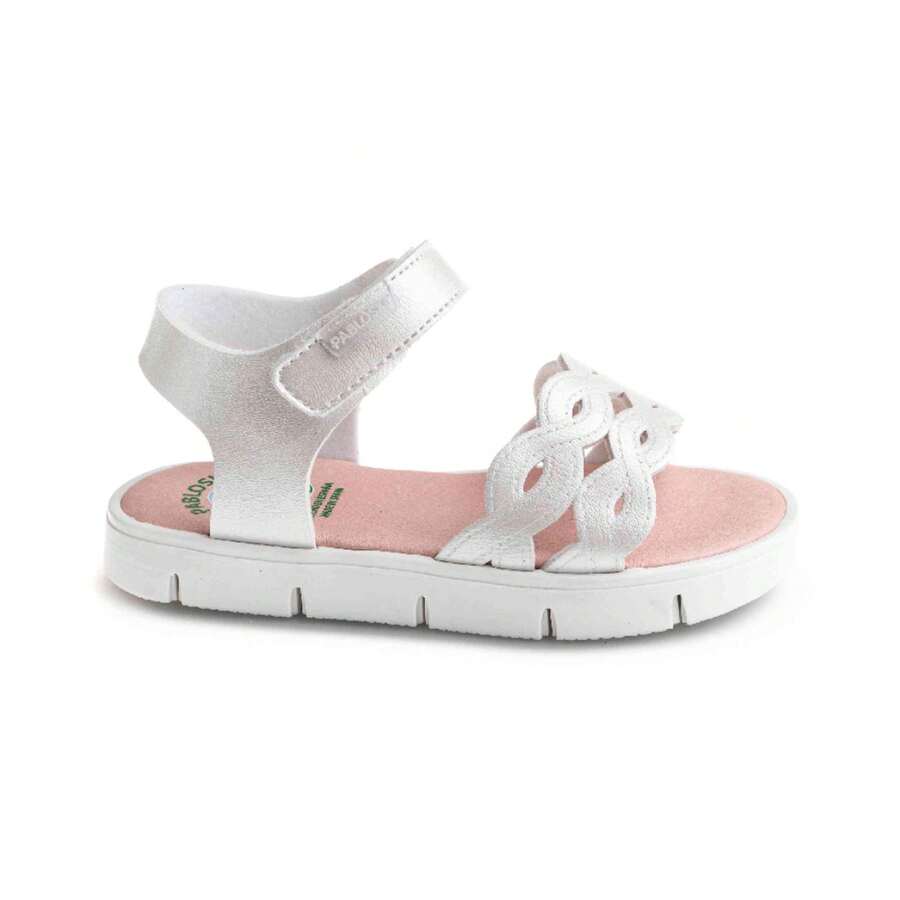 Pablosky Sandals 10147-630837 For Girls In Color White - أبيض - مشاهدة 1