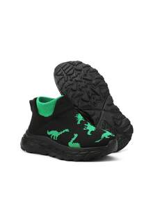 Kids Mesh Slip-On Athletic Shoes, Breathable Outdoor Casual Sneakers - Black - View 8