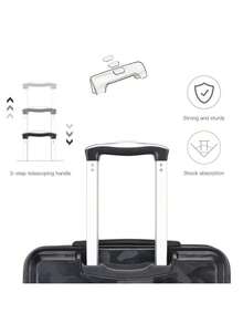 Trolley Koffer im Camouflage-Design – Robuste Hartschale mit 4 Spinner-Rollen, TSA-Zahlenschloss & Teleskopgriff – Wahlweise als 20" Kabinenkoffer, 24" oder 28" Aufgabegepäck sowie 3-teiliges Set erhältlich – Ideal für Reisen & Business - Camouflage schwarz - Übersicht 4